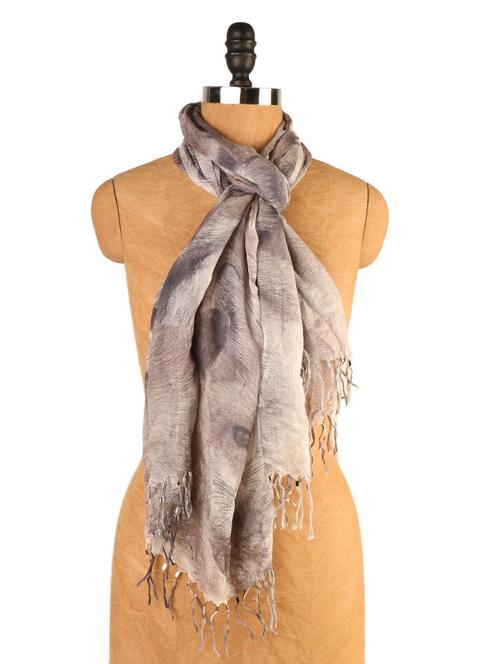 brown fox print scarf - 941144 - Very Small Image - 1