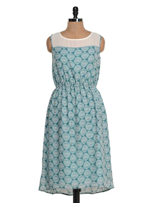 green and white printed dress - 943301 - Very Small Image - 1