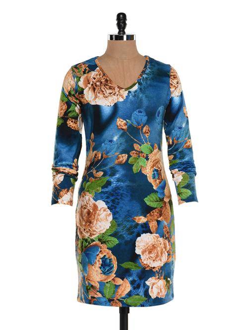 blue floral print dress - 943314 - Very Small Image - 1