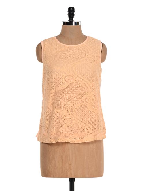 peach lacey top - 943339 - Very Small Image - 1