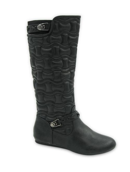 black quilted knee-length boots - 944587 - Very Small Image - 1