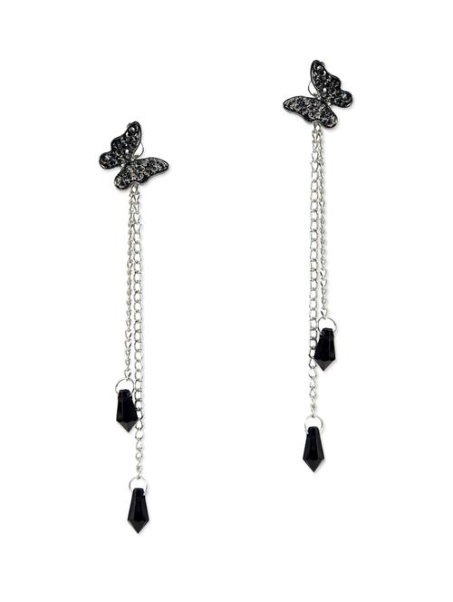 Black Cute Butterfly Earrings - 947475 - Very Small Image - 1