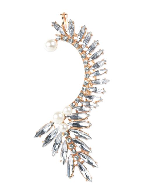 stylish leaf tassel earcuff (single) - 947482 - Very Small Image - 1