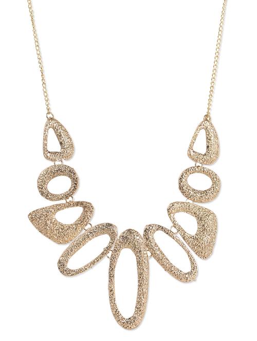 gold irregular geometrical water drop necklace - 947487 - Very Small Image - 1