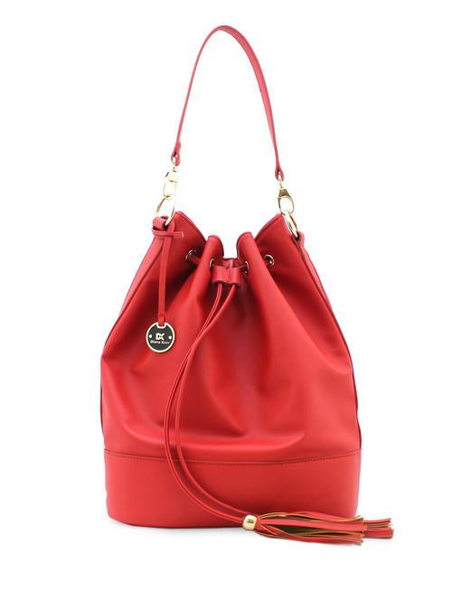 red leatherette draw string handbag - 948189 - Very Small Image - 1
