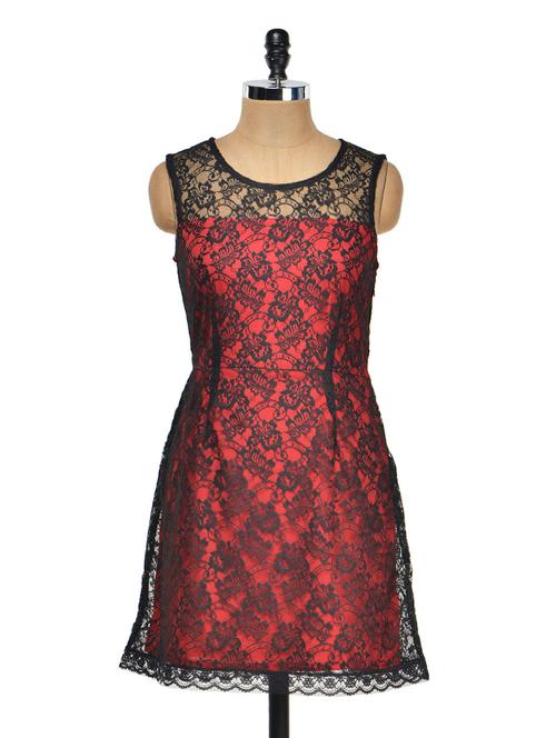 red and black lace dress - 950281 - Very Small Image - 1