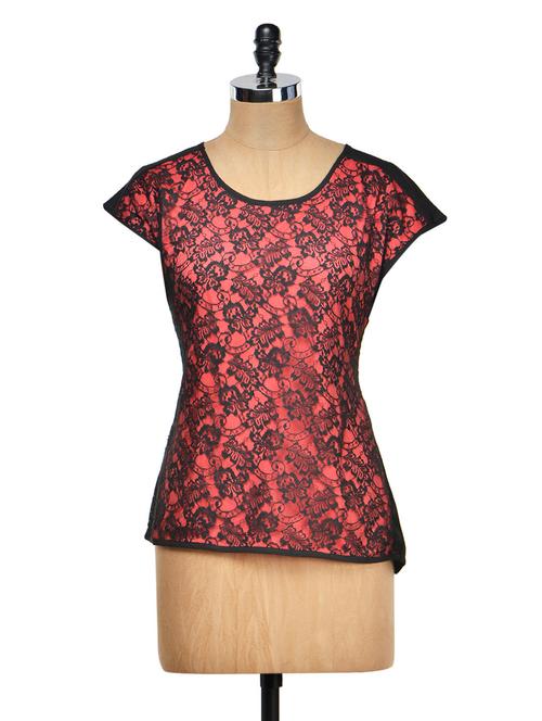 lace top with solid black back - 950303 - Very Small Image - 1