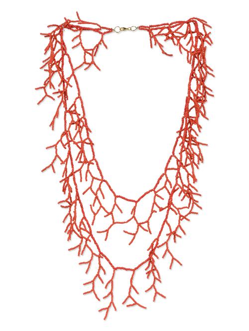 web beaded bold necklace - 951419 - Very Small Image - 1