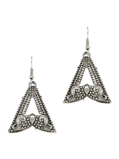 antique silver metallic earrings - 951427 - Very Small Image - 1