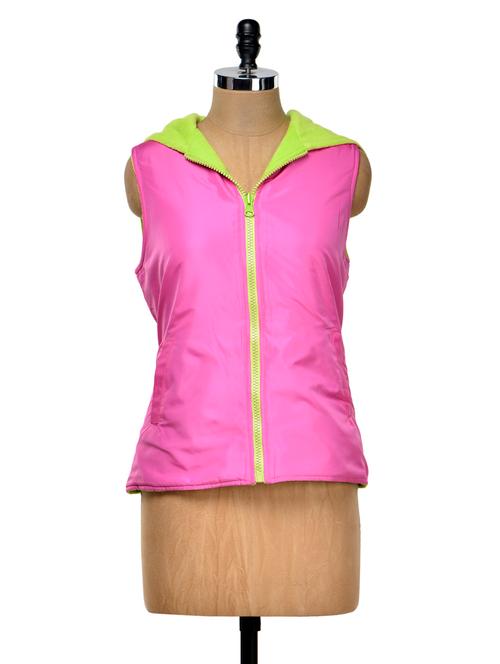 pink and neon green reversible jacket - 951433 - Very Small Image - 1