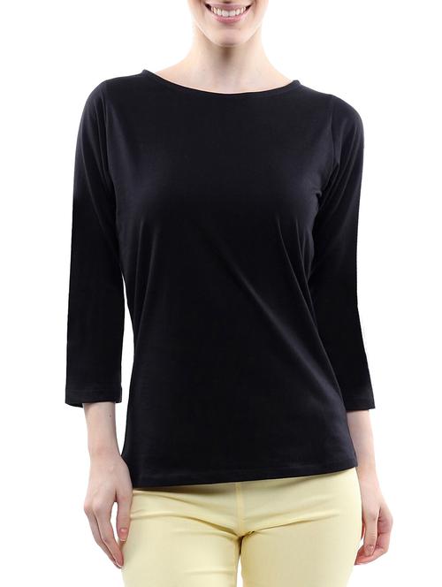 zipper detail solid tee - 953107 - Very Small Image - 1