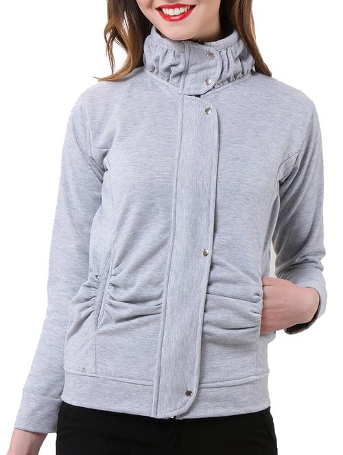casual grey fleece jacket - 953696 - Very Small Image - 1