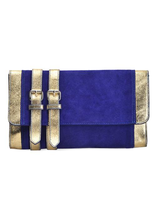 royal blue suede clutch - 953834 - Very Small Image - 1