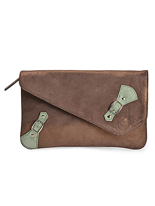 iridescent copper brown envelope clutch - 953846 - Very Small Image - 1
