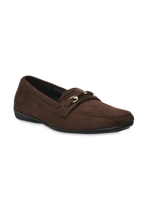 brown suede  round toe loafer - 9541067 - Very Small Image - 1
