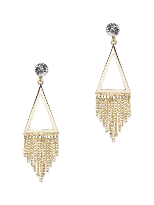 gold embellished earrings - 9543110 - Very Small Image - 1