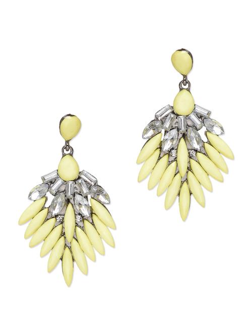yellow embellished earrings - 9543116 - Very Small Image - 1