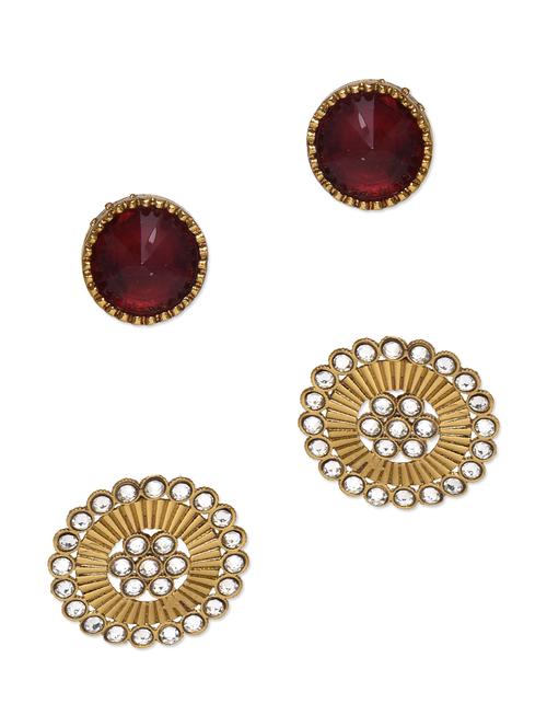 pink embellished stud earring - 9543121 - Very Small Image - 1