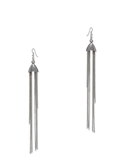 silver drop earrings - 9543126 - Very Small Image - 1