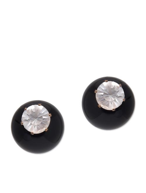 black embellished stud earrings - 9543146 - Very Small Image - 1