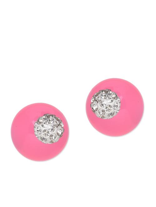 pink embellished stud earrings - 9543148 - Very Small Image - 1