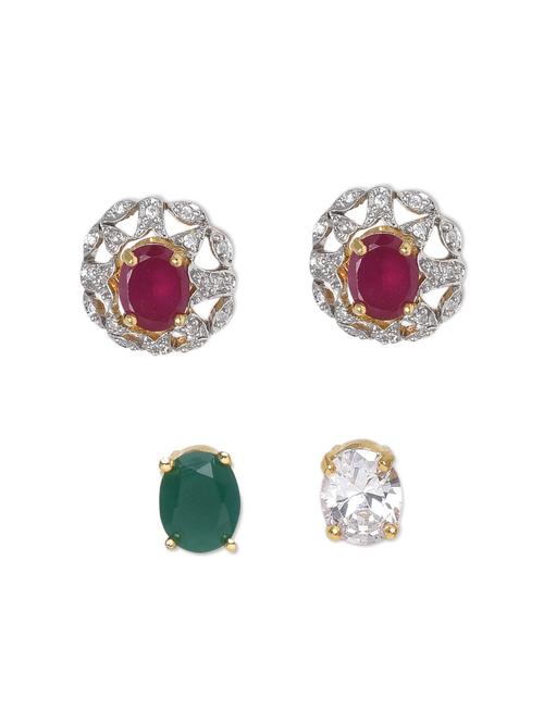 red embellished earrings - 9543161 - Very Small Image - 1