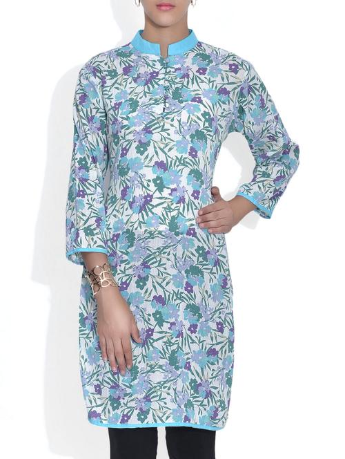 multi cotton straight kurta - 9544876 - Very Small Image - 1