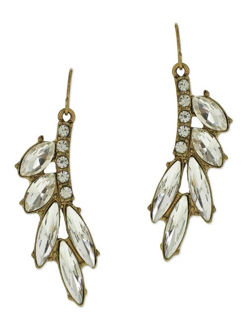 gold embellished metallic earrings - 9545369 - Very Small Image - 1