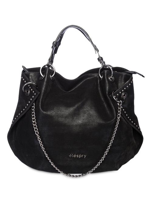 chain embellished black leatherette tote - 9545983 - Very Small Image - 1