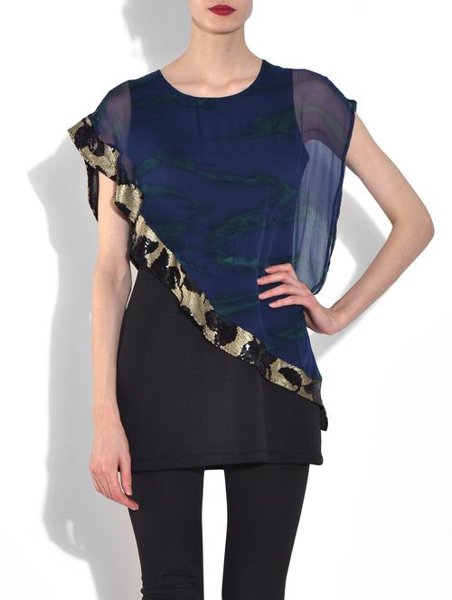 dark blue sequined top - 9546728 - Very Small Image - 1