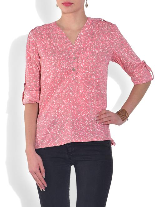 peach printed top - 9546781 - Very Small Image - 1