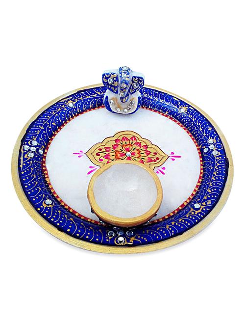 marble pooja thali - 954846 - Very Small Image - 1