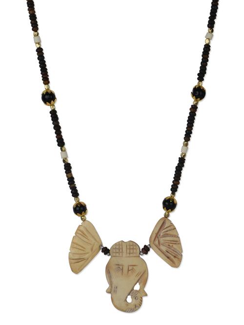 carved ganesha necklace - 954958 - Very Small Image - 1