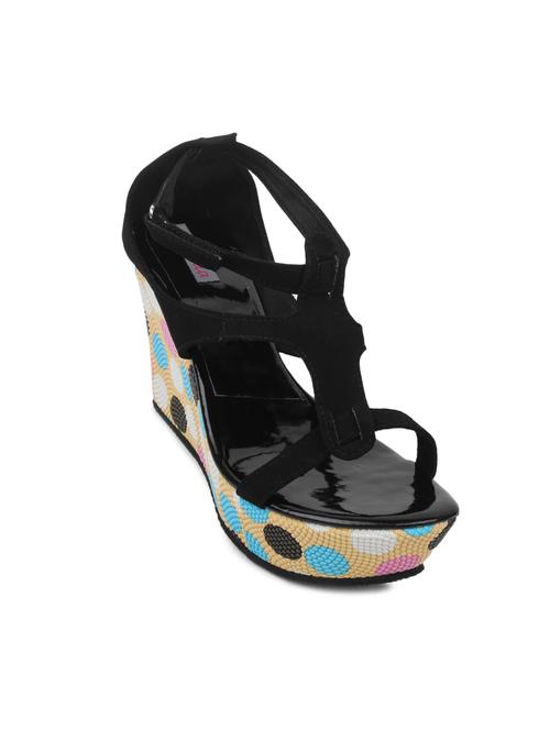 multicolored faux leather polka dots wedges - 9551945 - Very Small Image - 1