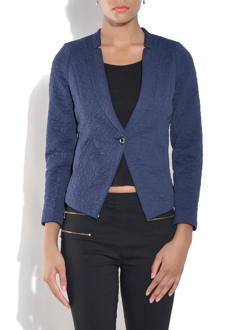 dark blue polyester short coat - 9552986 - Very Small Image - 1