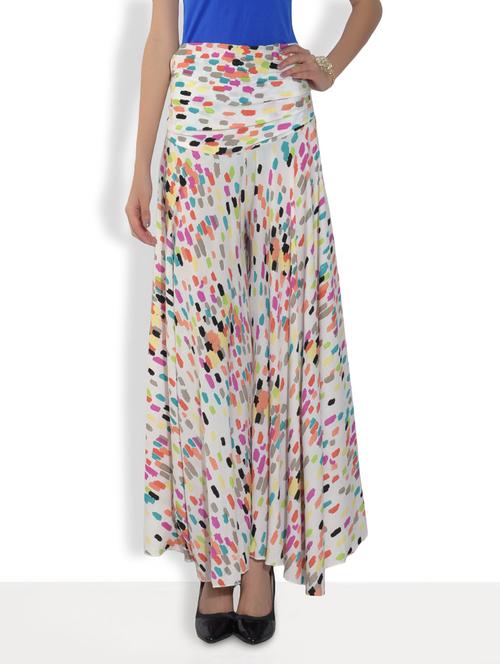 multicolored polyester printed palazzo - 9553176 - Very Small Image - 1