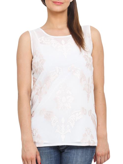 Embroidered White Top - 9554459 - Very Small Image - 1