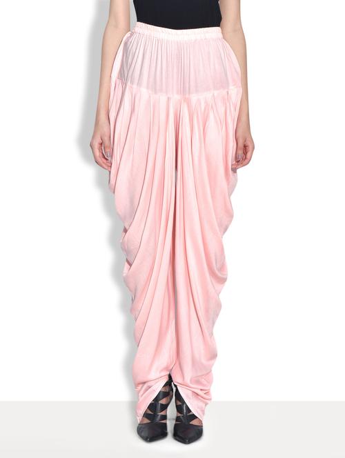 pink cotton full length dhoti salwar - 9556631 - Very Small Image - 1