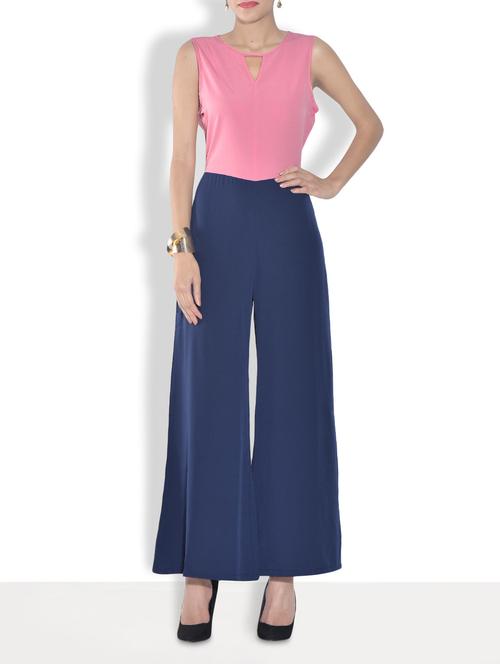 keyhole neck wide leg jumpsuit - 9557919 - Very Small Image - 1