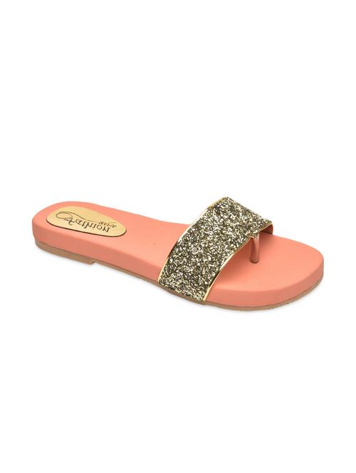 gold n silver faux leather shimmery slip-ons - 9558245 - Very Small Image - 1