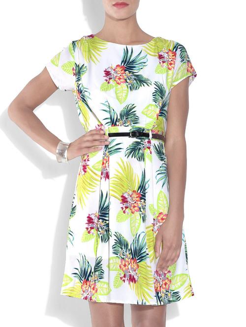 white printed dress - 9558782 - Very Small Image - 1