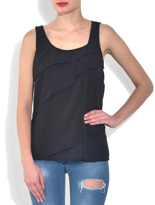 solid black tiered top - 9558808 - Very Small Image - 1