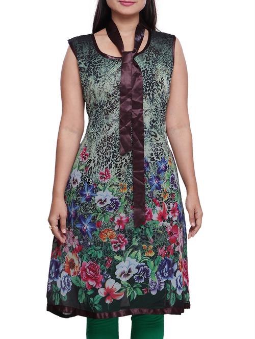 multicolor georgette straight kurta - 9559332 - Very Small Image - 1