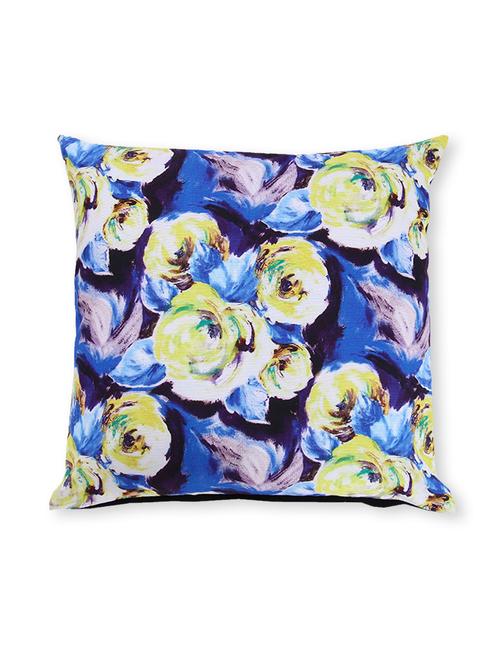 blue and black printed cotton cushion cover ( set of 2 ) - 9559620 - Very Small Image - 1