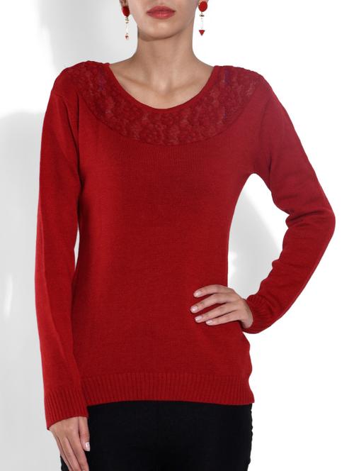 maroon lenin printed sweater - 9560292 - Very Small Image - 1