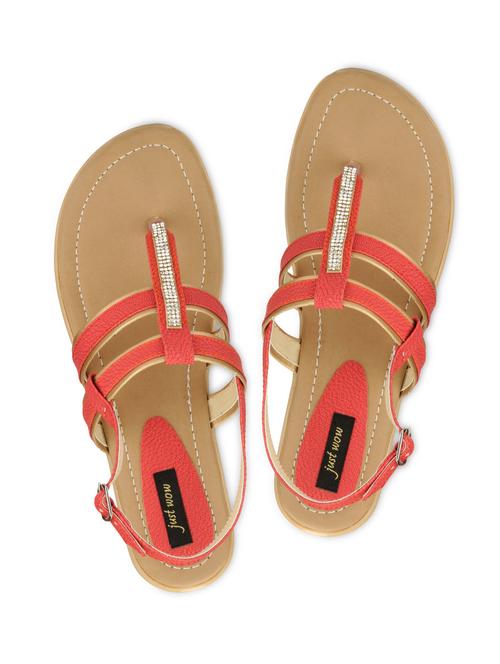 Red embellished leather flats - 9563658 - Very Small Image - 1