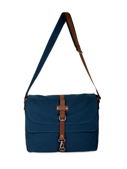 navy blue canvas messenger bag - 9564385 - Very Small Image - 1