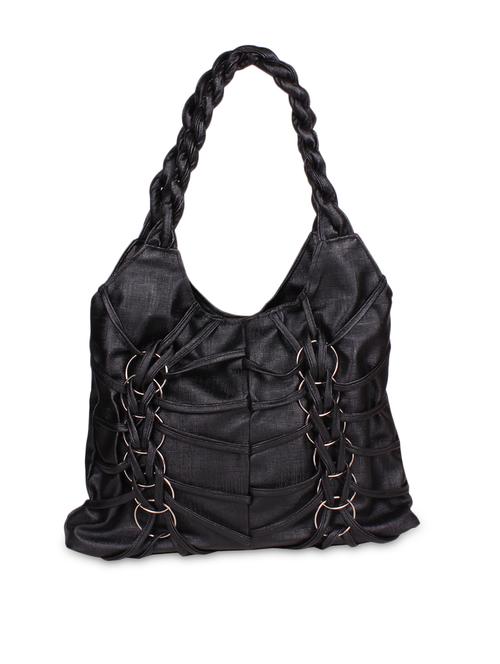 black faux leather shoulder bag - 9565725 - Very Small Image - 1