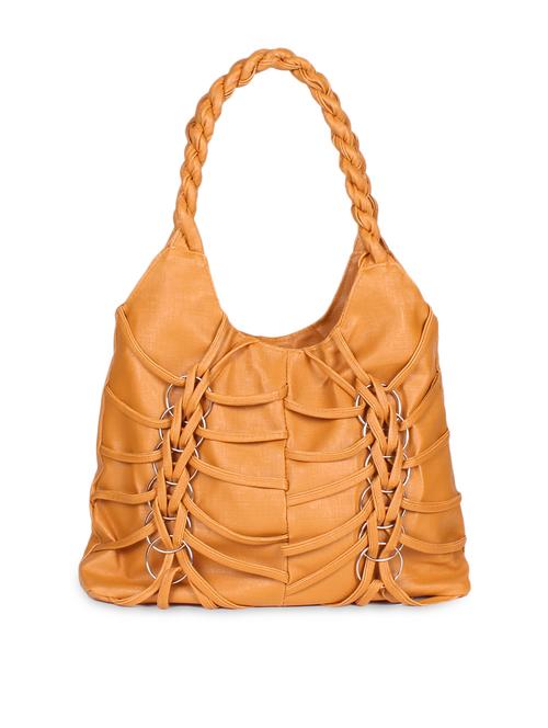 yellow faux leather shoulder bag - 9565726 - Very Small Image - 1