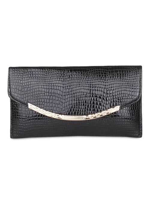 black leatherette clutch - 9566698 - Very Small Image - 1